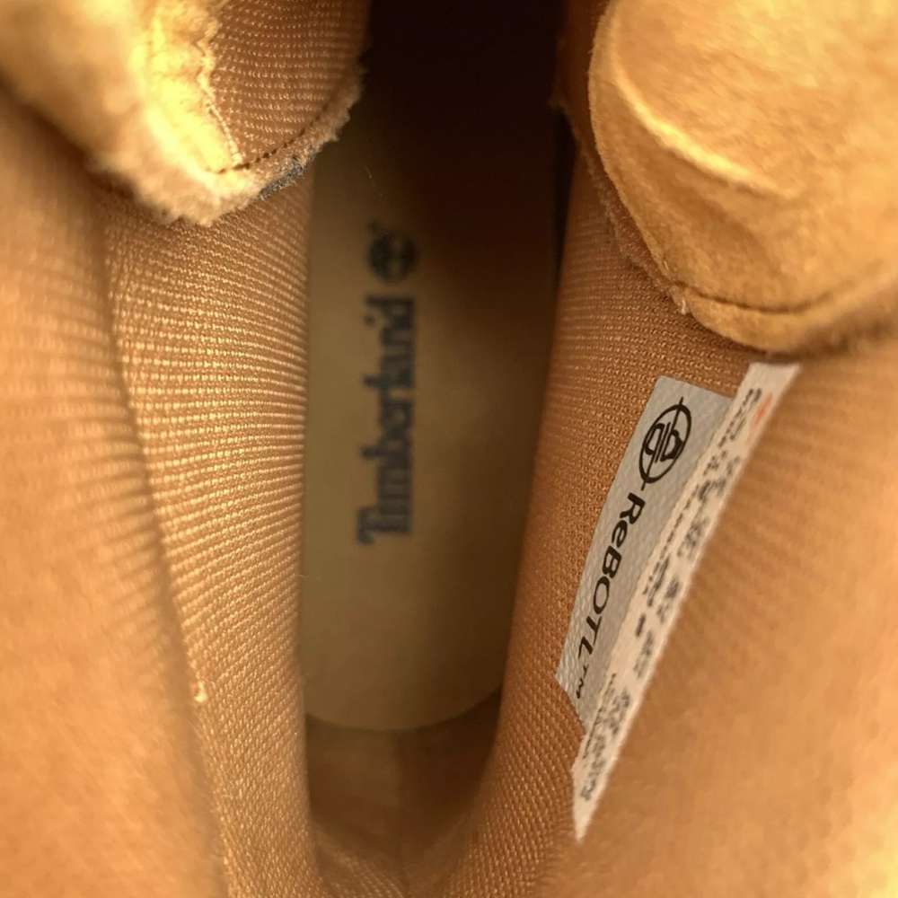 Timberland Women’s Sky 6-Inch 7.5 Lace Up Wheat Nubuck Leather Platform Boots - Picture 9 of 10